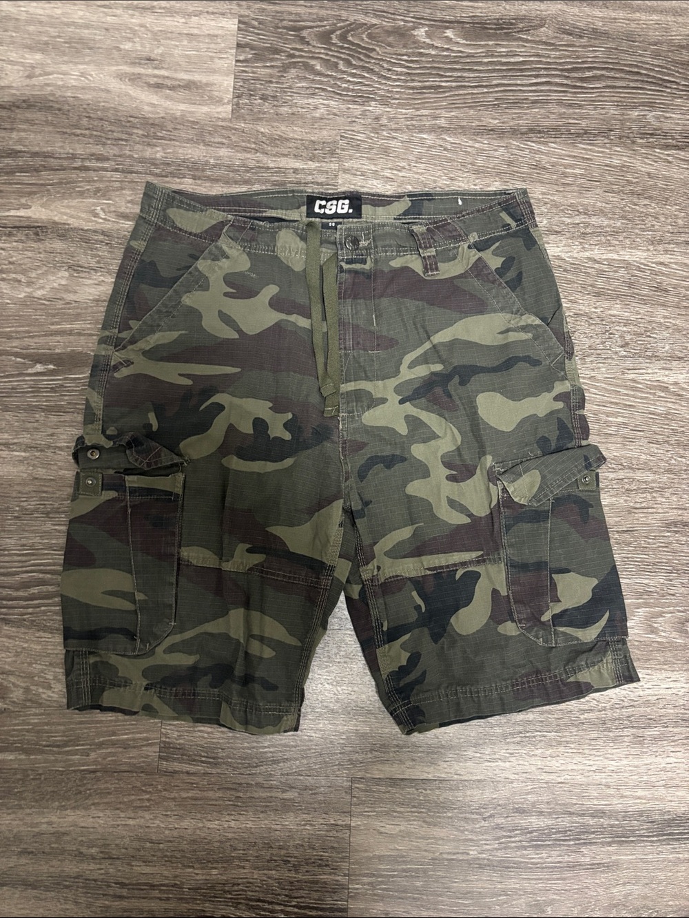 CSG Camouflage Men's Cargo Shorts - Green Camo